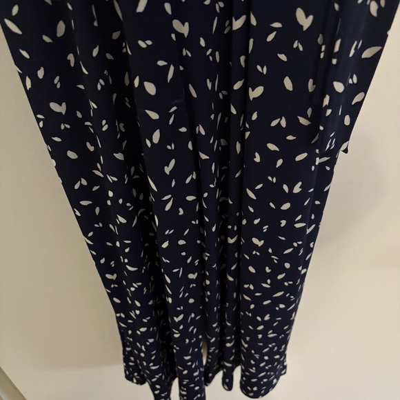 Kalieigh Rochelle Women’s Medium Navy Sleeveless Jumpsuit with White Polka Dot - Picture 4 of 9